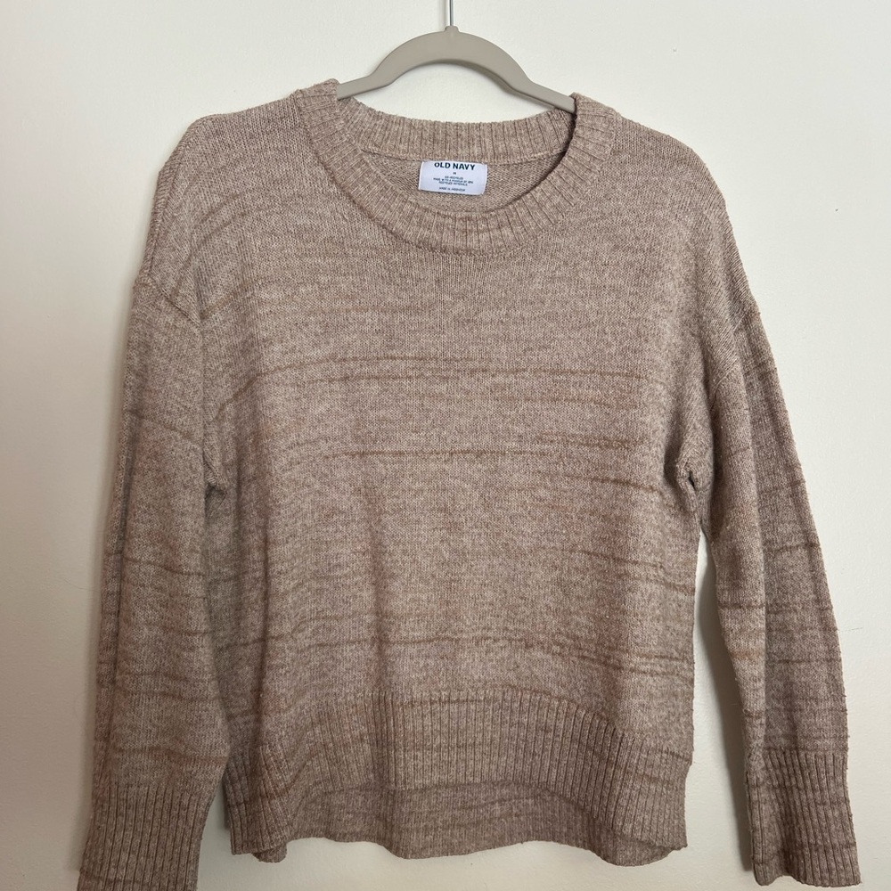 Old Navy Taupe Crew Neck Sweater